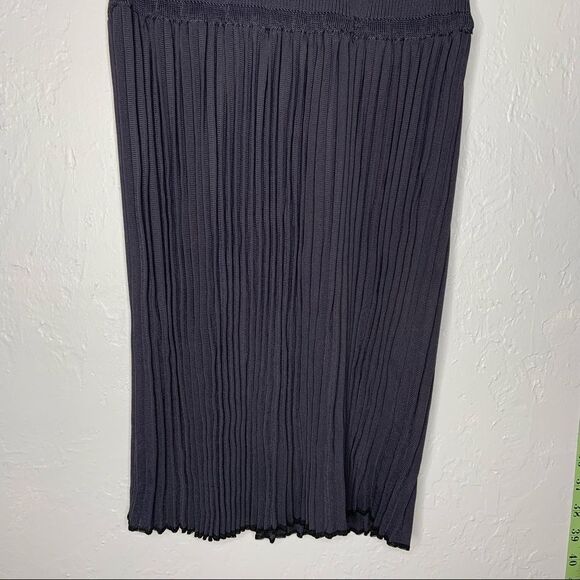 Sz Large Oscar De La Renta Navy Drop Waist Dress - Picture 5 of 11